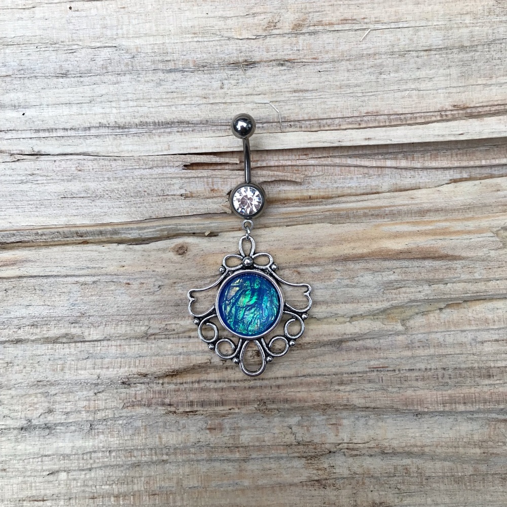 Beautiful Opalescent Belly‎ Button Ring
